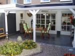 Veranda, Terrasoverkapping, Profiline, gebroken wit, klassieke gootsierlijst en schoortjes, Haaren 